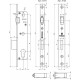 Корпус Fuaro (Фуаро) узкопрофильного замка с роликовой защёлкой PROF5124-30 CP хром