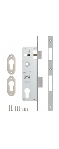 Корпус Kale kilit (Кале килит) узкопрофильного замка с защёлкой 153/P (30 mm) w/b (хром) Корпус Kale kilit (Кале килит) узкопрофильного замка с защёлкой 153/P (30 mm) w/b (хром)