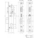 Корпус Fuaro (Фуаро) узкопрофильного замка с защелкой PROF4924-35/92 CP хром