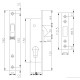 Замок Kale kilit (Кале килит) врезной цилиндровый узкопрофильный 201 (20 mm) (никель), 3 кл.