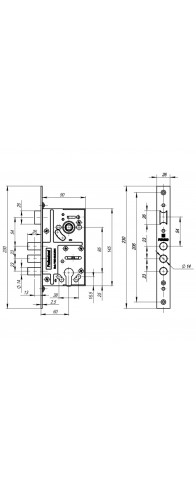 Корпус Fuaro (Фуаро) врезного замка c защёлкой MDV10/C-60.85.3R14 Корпус Fuaro (Фуаро) врезного замка c защёлкой MDV10/C-60.85.3R14