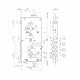 Замок Mottura (Моттура) врезной двухсистемный 54.J919M-D MyKey (правый), перекод. с торца, кл. 60 мм, без накл.