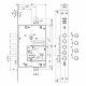 Замок Mottura (Моттура) врезной сувальдный 52.J525M-S MyKey (левый), ключ 60 мм, без накл.