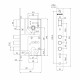 Корпус Fuaro (Фуаро) врезного замка c защёлкой MDV811/C-60.85.3R14