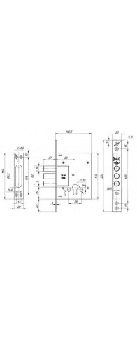 Корпус Kale kilit (Кале килит) врезного цилиндрового замка 257 w/b (тех. комплектация) Корпус Kale kilit (Кале килит) врезного цилиндрового замка 257 w/b (тех. комплектация)