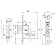 Корпус Kale kilit (Кале килит) врезного цилиндрового замка 257 w/b (тех. комплектация)
