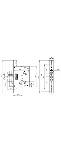 Корпус Fuaro (Фуаро) врезного замка MDV25/C-60.00.3R16 Корпус Fuaro (Фуаро) врезного замка MDV25/C-60.00.3R16