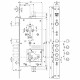 Замок Mottura (Моттура) врезной двухсистемный 54.J936M-D MyKey (правый), перекод. с торца, кл. 40 мм, без накл.