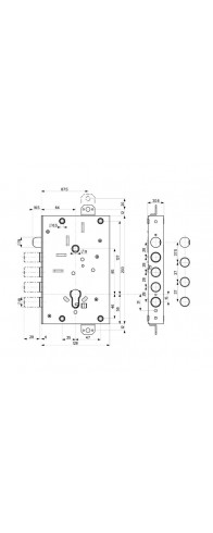 Корпус Mottura (Моттура) врезного замка с защёлкой 82.515W800B Универсальный Корпус Mottura (Моттура) врезного замка с защёлкой 82.515W800B Универсальный