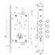 Корпус Mottura (Моттура) врезного замка 82.525W800B