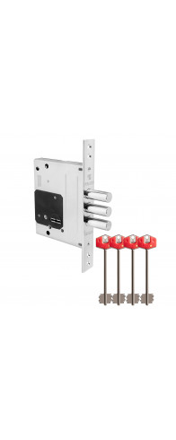 Замок Fuaro (Фуаро) врезной сувальдный TERMO MDV25/S-60.00.3R16 4 key (ключ удл. 120/75 мм)