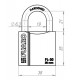 Замок Fuaro (Фуаро) навесной PL-PROTEC-3038 3key (PL-3038) англ. /блистер