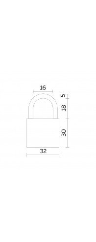Замок Fuaro (Фуаро) навесной PL-UNI-0132 (PL-01-32) 3key англ. /блистер