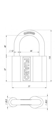 Замок Fuaro (Фуаро) навесной PL-PROTEC-4080 3key (PL-4080) англ. /блистер Замок Fuaro (Фуаро) навесной PL-PROTEC-4080 3key (PL-4080) англ. /блистер