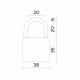 Замок Fuaro (Фуаро) навесной PL-PROTEC-0238 3key (PL-02-38) англ. /блистер