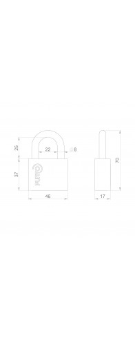 Замок Punto (Пунто) навесной PK-1550 SN-3 3 key диск.ключ Замок Punto (Пунто) навесной PK-1550 SN-3 3 key диск.ключ