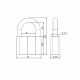 Замок Ajax (Аякс) навесной PD-4070 (PD-40-70) 3 fin key /коробка