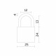 Замок Fuaro (Фуаро) навесной PL-UNI-0125 (PL-01-25) 2key англ. /блистер