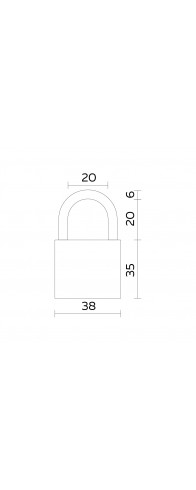 Замок Fuaro (Фуаро) навесной PL-UNI-0138 (PL-01-38) 3key англ. /блистер