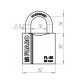 Замок Fuaro (Фуаро) навесной PL-PROTEC-3032 3key (PL-3032) англ. /блистер