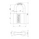 Замок Fuaro (Фуаро) навесной PL-PROTEC-4061 3key (PL-4061) , англ. /блистер