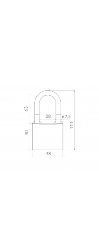 Замок Punto (Пунто) навесной PK-0150 L 3 key англ.ключ. Замок Punto (Пунто) навесной PK-0150 L 3 key англ.ключ.