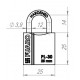 Замок Fuaro (Фуаро) навесной PL-PROTEC-3025 2key (PL-3025) англ. /блистер