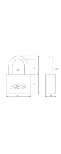 Замок Ajax (Аякс) навесной PD-3040 (PD-30-40) 3 fin key /блистер Замок Ajax (Аякс) навесной PD-3040 (PD-30-40) 3 fin key /блистер
