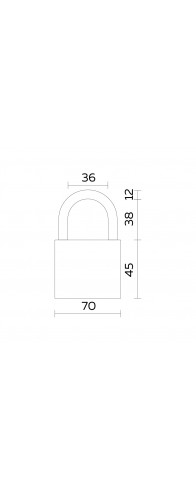 Замок Fuaro (Фуаро) навесной PL-WEATHER-1570 Black 4 fin key ( PL-15-70) диск. /блистер