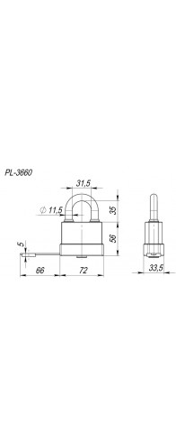 Замок Fuaro (Фуаро) навесной PL-WEATHER-3660 3key (PL-3660), англ. /блистер Замок Fuaro (Фуаро) навесной PL-WEATHER-3660 3key (PL-3660), англ. /блистер