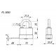 Замок Fuaro (Фуаро) навесной PL-WEATHER-3660 3key (PL-3660), англ. /блистер