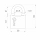 Замок Punto (Пунто) навесной PK-0138 3 key англ.ключ.