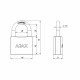Набор Ajax (Аякс) замков навесных PD-0150 (6 locks+5 keys) blister