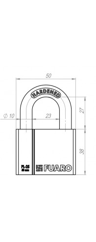 Замок Fuaro (Фуаро) навесной PL-PROTEC-2550 4 fin key (PL-2550) фин. /блистер Замок Fuaro (Фуаро) навесной PL-PROTEC-2550 4 fin key (PL-2550) фин. /блистер
