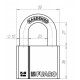 Замок Fuaro (Фуаро) навесной PL-PROTEC-2550 4 fin key (PL-2550) фин. /блистер