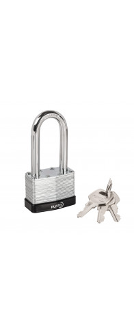 Замок Punto (Пунто) навесной PK-6550L 3 key англ. длиная дужка Замок Punto (Пунто) навесной PK-6550L 3 key англ. длиная дужка
