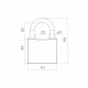 Замок Punto (Пунто) навесной PK-0163 3 key англ.ключ.