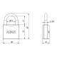 Замок Ajax (Аякс) навесной PD-0138 (PD-01-38) 3 key англ.