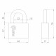 Замок Punto (Пунто) навесной PK-1550 3 key диск.ключ