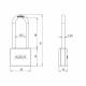 Замок Ajax (Аякс) навесной PD-0138-L (PD-01-38-L) 3 key англ.