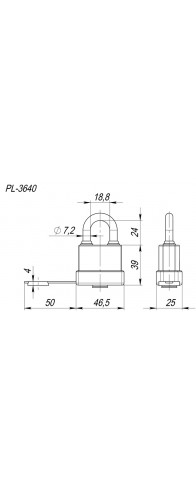 Замок Fuaro (Фуаро) навесной PL-WEATHER-3640 3key (PL-3640) англ. /блистер Замок Fuaro (Фуаро) навесной PL-WEATHER-3640 3key (PL-3640) англ. /блистер
