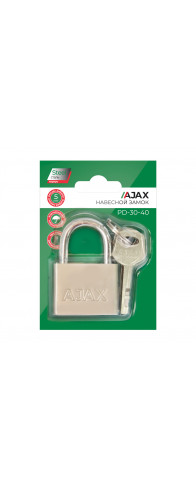 Замок Ajax (Аякс) навесной PD-3040 (PD-30-40) 3 fin key /блистер Замок Ajax (Аякс) навесной PD-3040 (PD-30-40) 3 fin key /блистер