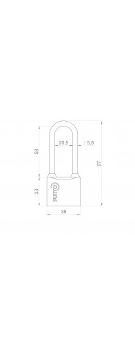 Замок Punto (Пунто) навесной PK-0138 L 3 key англ.ключ. Замок Punto (Пунто) навесной PK-0138 L 3 key англ.ключ.