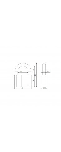 Замок Ajax (Аякс) навесной PD-4080 (PD-40-80) 3 fin key /коробка Замок Ajax (Аякс) навесной PD-4080 (PD-40-80) 3 fin key /коробка