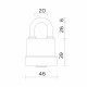 Замок Fuaro (Фуаро) навесной PL-WEATHER-3640 Black 3key (PL-3640) англ.