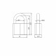 Замок Ajax (Аякс) навесной PD-4060 (PD-40-60) 3 fin key /коробка