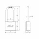 Замок Ajax (Аякс) навесной PD-0150-L (PD-01-50-L) 3 key англ.
