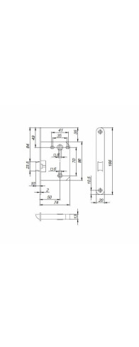 Защелка Punto (Пунто) PLASTPL72-R20 (PL72-R20) (врезная) SN мат. никель тех.упаковка без ответной планки Защелка Punto (Пунто) PLASTPL72-R20 (PL72-R20) (врезная) SN мат. никель тех.упаковка без ответной планки