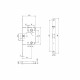 Защелка Punto (Пунто) PLASTPL70X-R20 (PL70X-R20 SN) (врезная) SN мат. никель упаковка