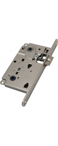 B01013.50.06 AGB (АГБ) Защелка врезная WC защёлка вверху (никель) B01013.50.06 AGB (АГБ) Защелка врезная WC защёлка вверху (никель)